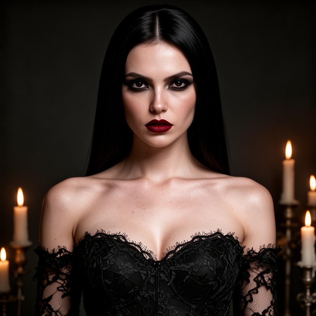 An AI image portrait of a redhead woman with long hair curly hair, green eyes and freckles, smiling at the camera