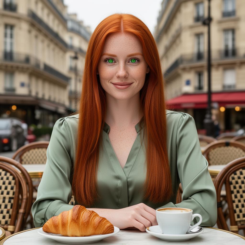 An AI image portrait of a black woman with long straight hair and dark eyes, looking relaxed